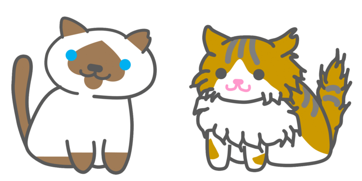 ねこあつめ風もねちゃんとセーラちゃん