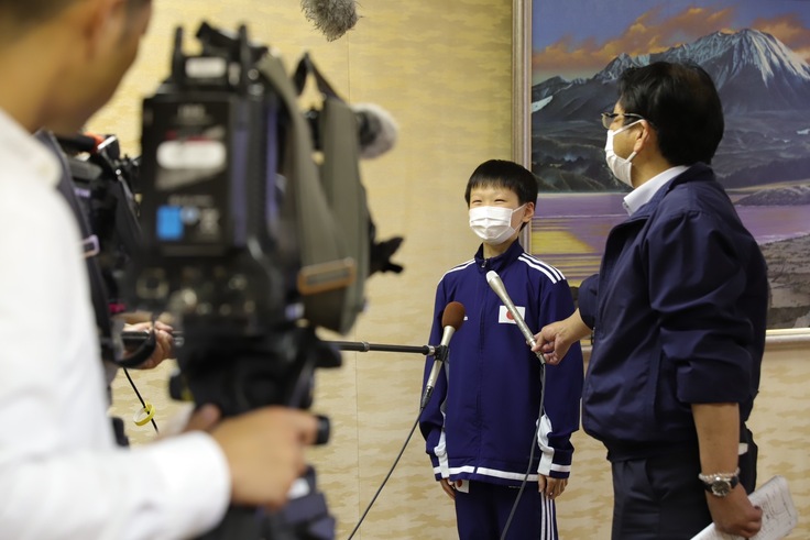 インタビューの様子