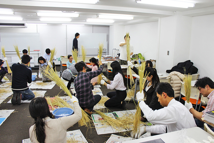 初めてのしめ縄づくり（2012年）