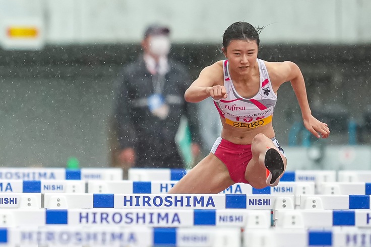 男子110mHに石川選手、女子100mHに田中選手と富士通勢が福井に登場