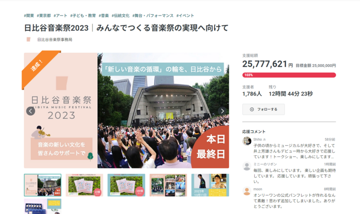 本日最終日！支援者数2000人を目指して！！21時からカウントダウン生