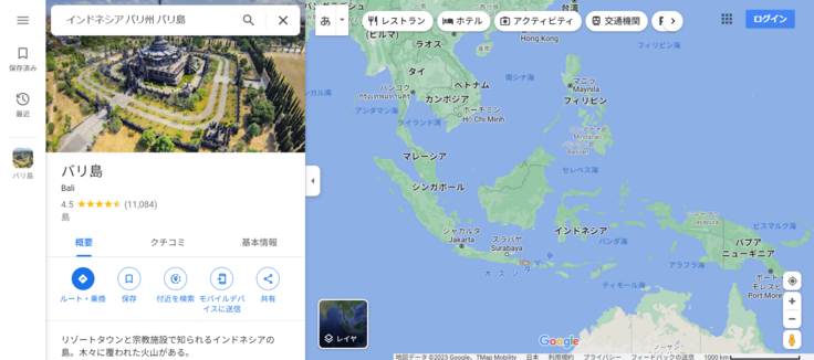 バリ島周辺地図