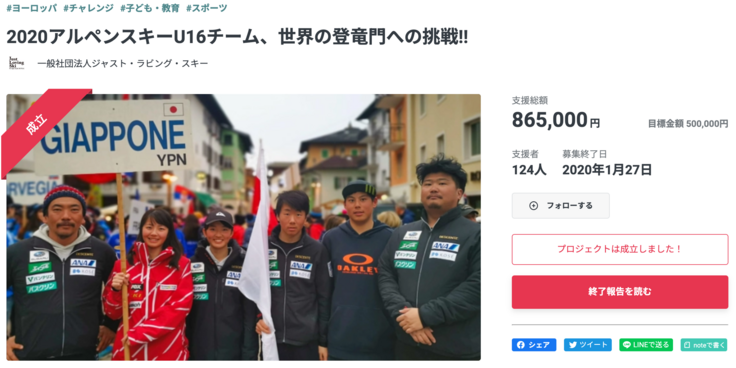 2019/20 アルペンスキーU16チーム、世界の登竜門への挑戦!!