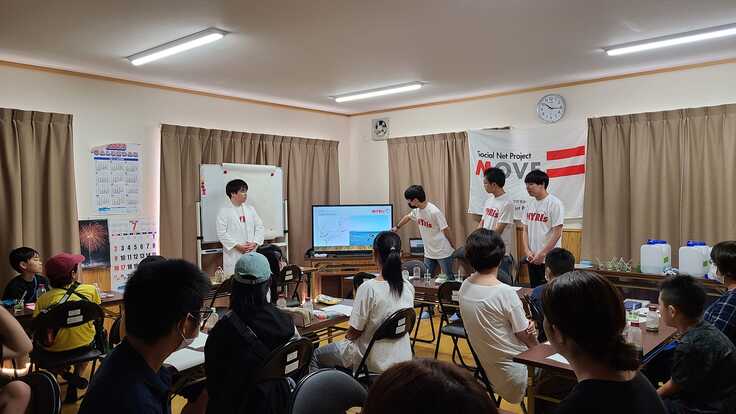 8月19日薄磯集会所にて