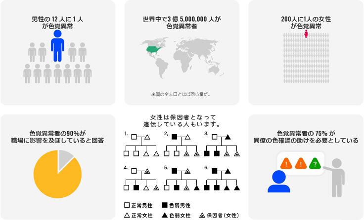色覚異常に関する事実画像1
