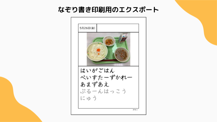 なぞり書きのイメージ