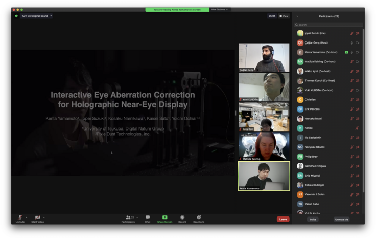 オンライン発表の様子１