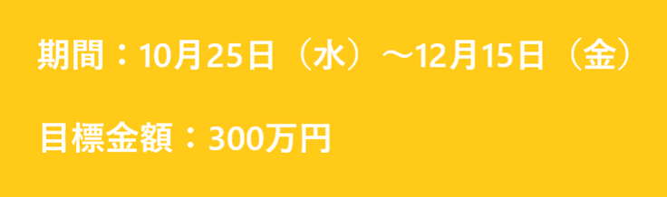 期間と目標金額