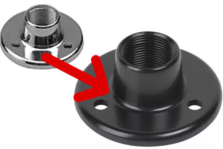 新型テルミンケースのマイクフランジを交換