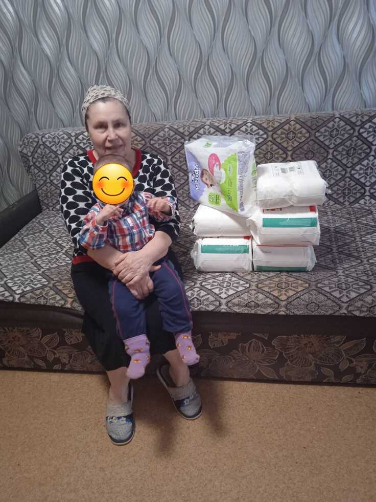 ウクライナ国内で乳児がいる家庭に対するオムツ支援を継続