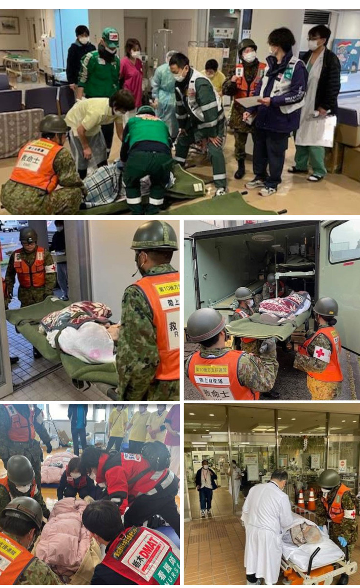 DMATの皆様、自衛隊の皆様のご支援に感謝