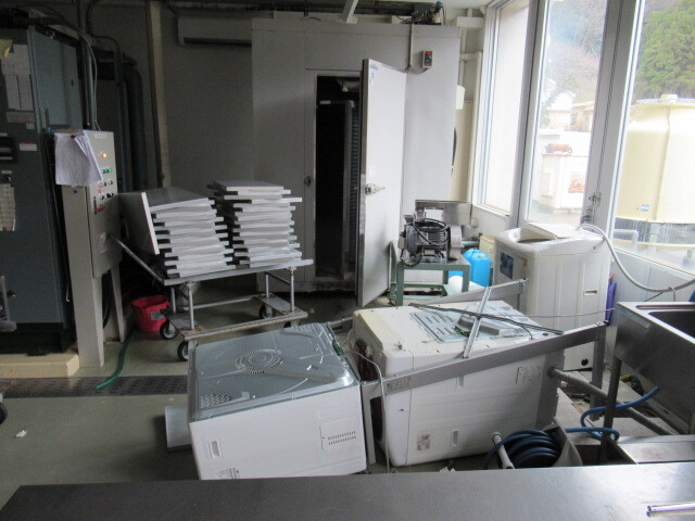 被害を受けた食品加工室