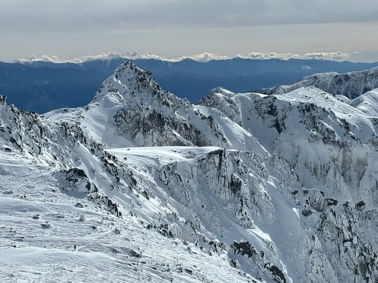 1月28日：日本百名山木曾駒ケ岳（標高2,956ｍ）、中央アルプス最高峰望む