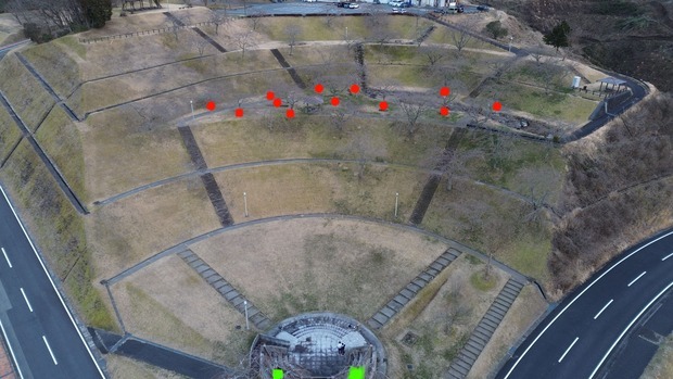 ライトアップ予定ポイント画像 （斜俯瞰）