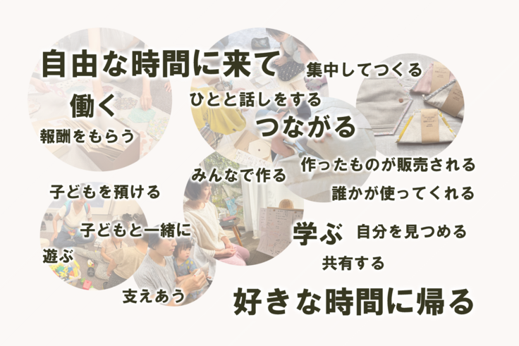 自由な時間に来て、自由に働いて、学んで、帰る