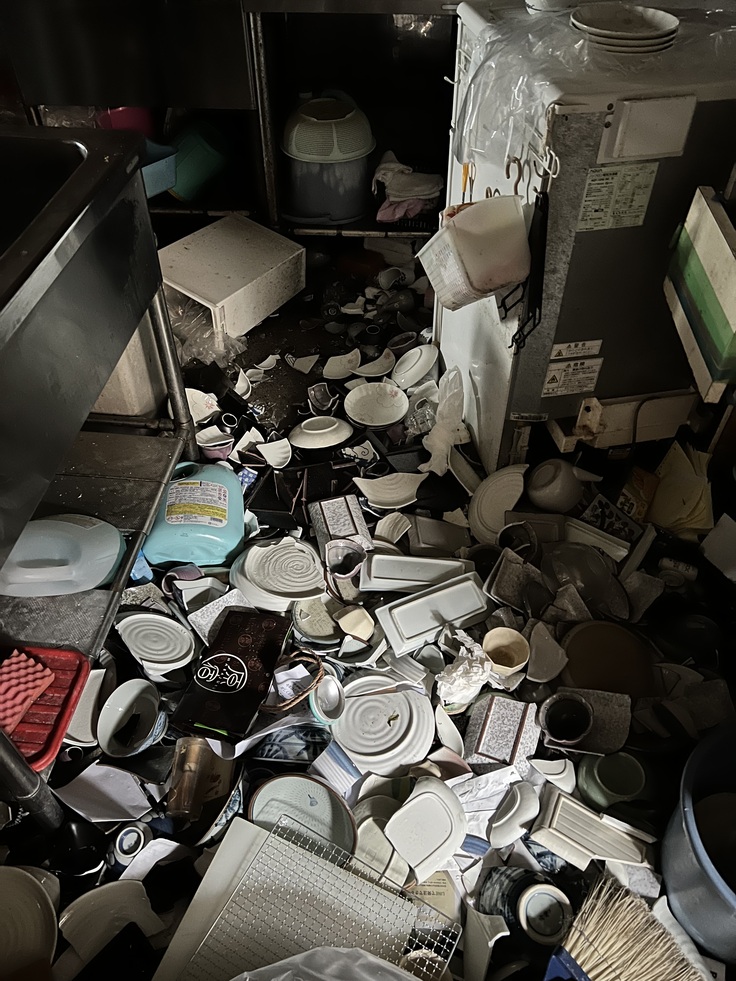 発災直後の店内