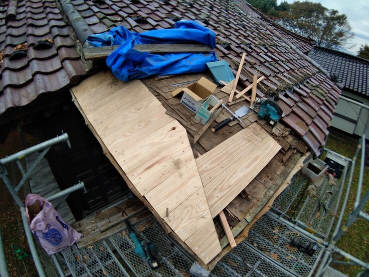 以前の補修の様子