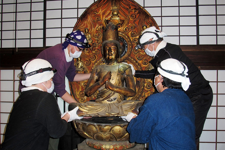 本尊・木造大日如来坐像の修理調査