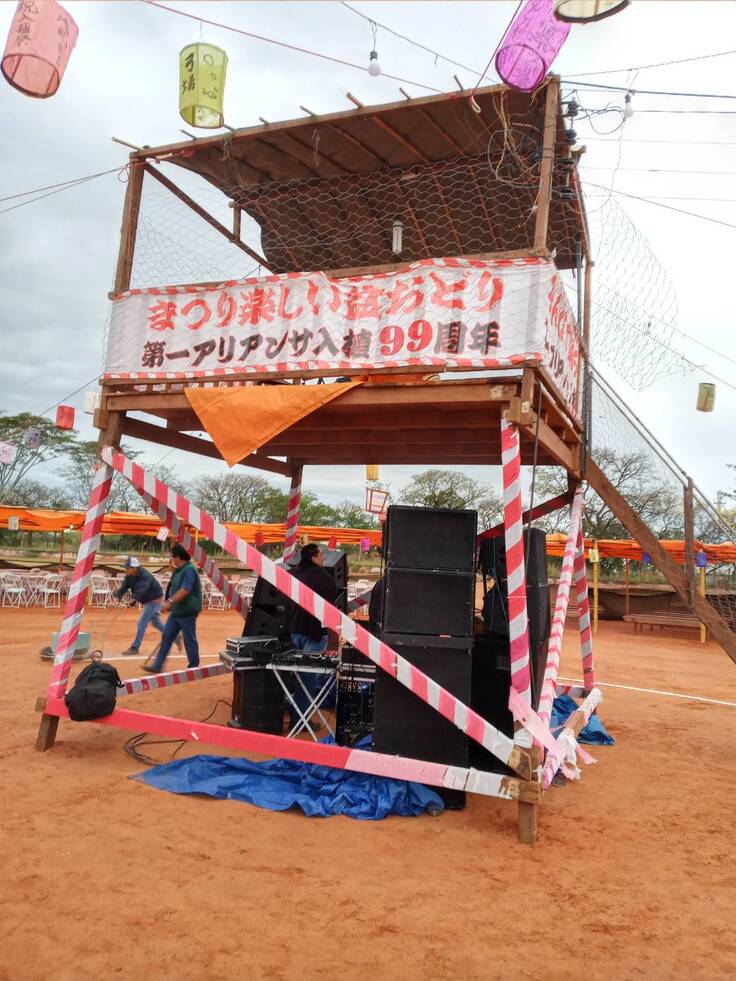 昨年の盆踊りの櫓です。