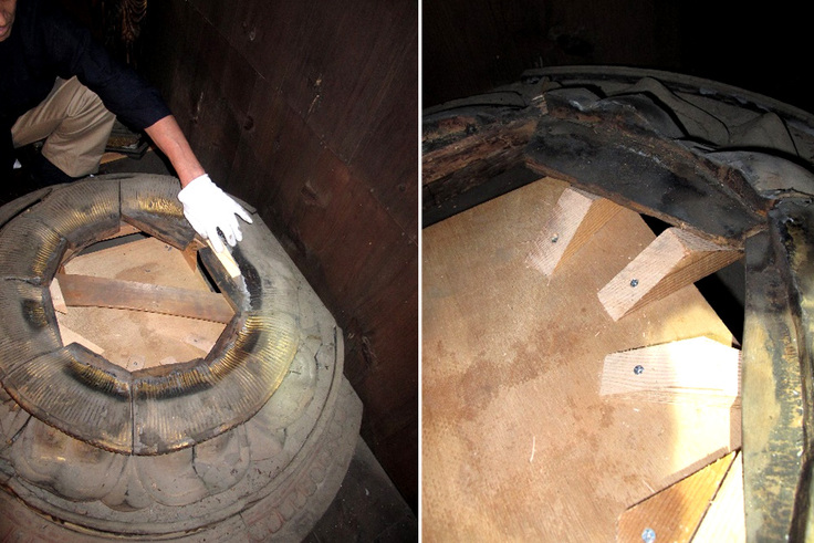 大日如来坐像の仮修復