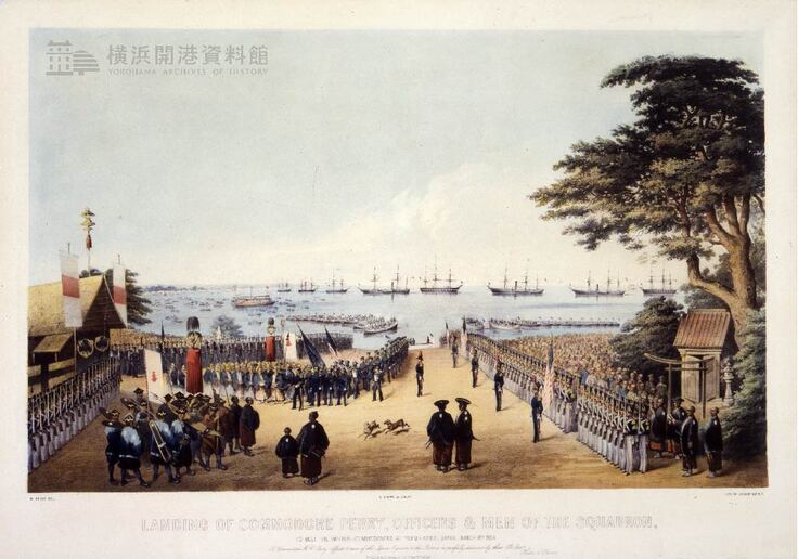 ペリー提督・将兵の横浜上陸図