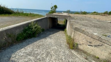 白兎海岸に繋がるトンネル