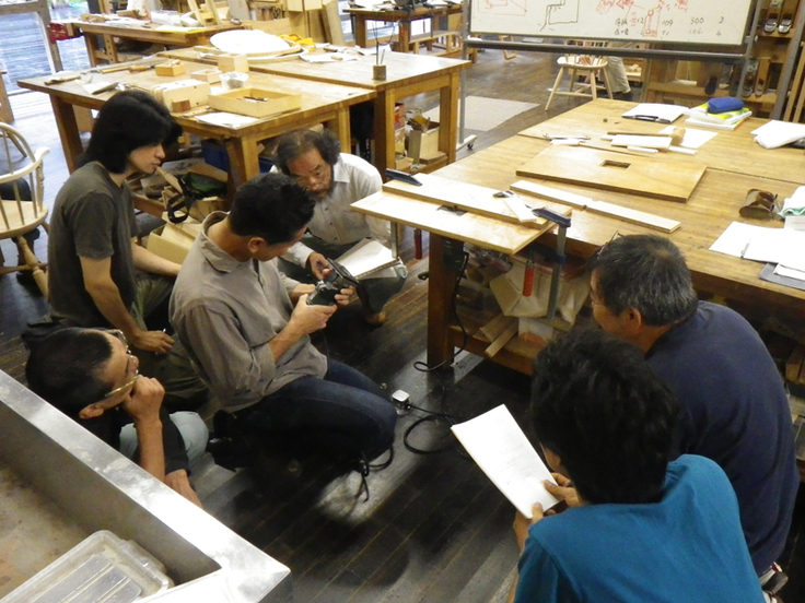 木工の実習風景