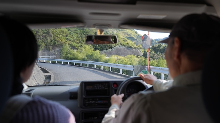 訪問看護の車中