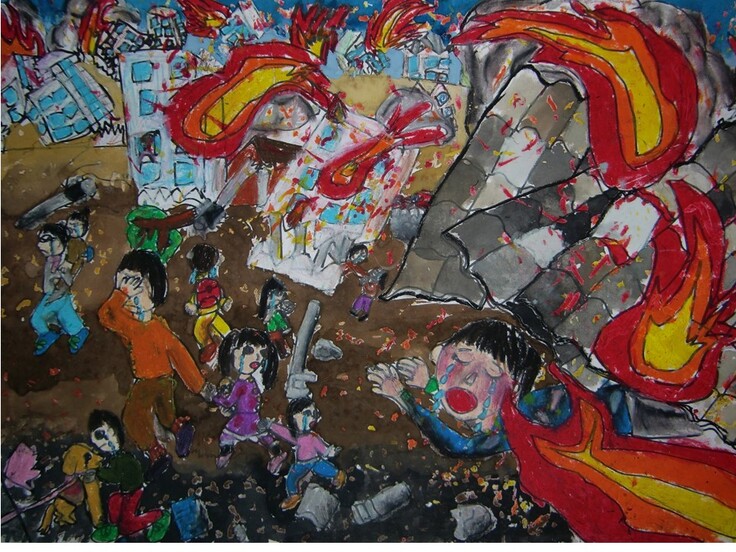 子どもが描いた「震災の絵」