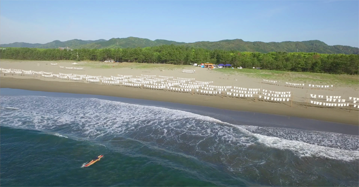 砂浜美術館風景