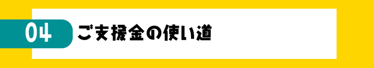 支援金の使い道