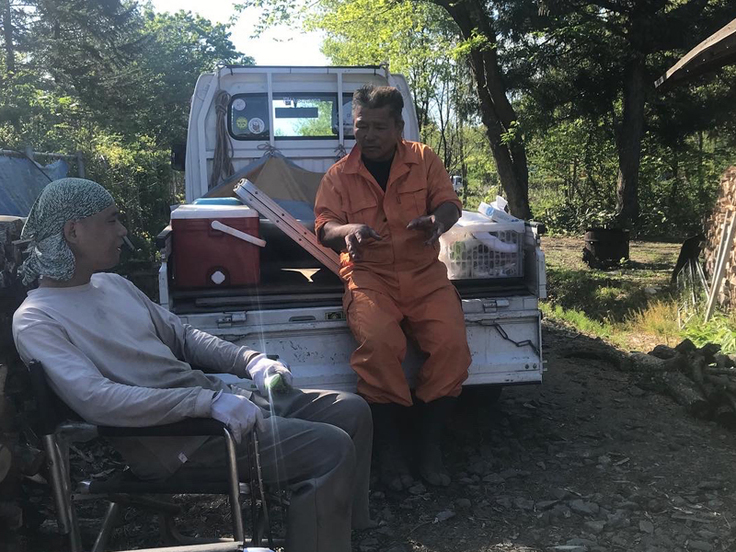 壱番弟子と師匠と参番弟子（撮影者）