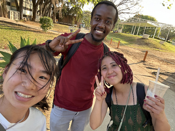 ザンビア初の留学生テンバとザンビア大学キャンパスで再会