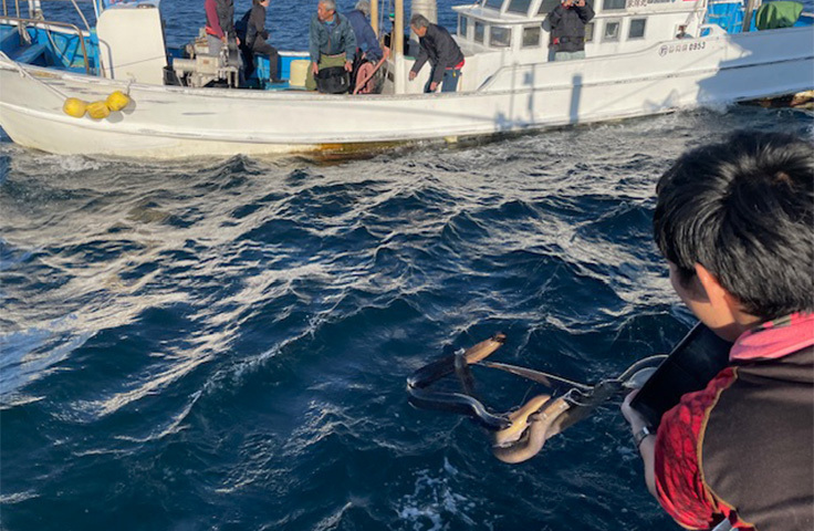 第1回放流活動の様子