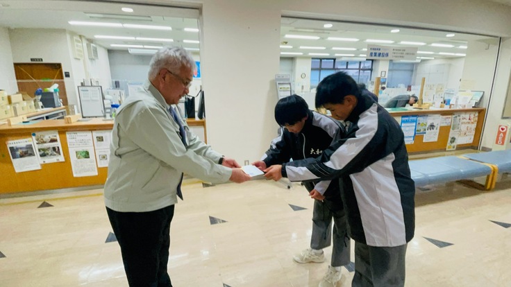 大和支所長へ招待状をお渡ししました!