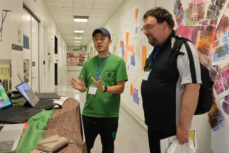 アメリカでのポスター発表の様子