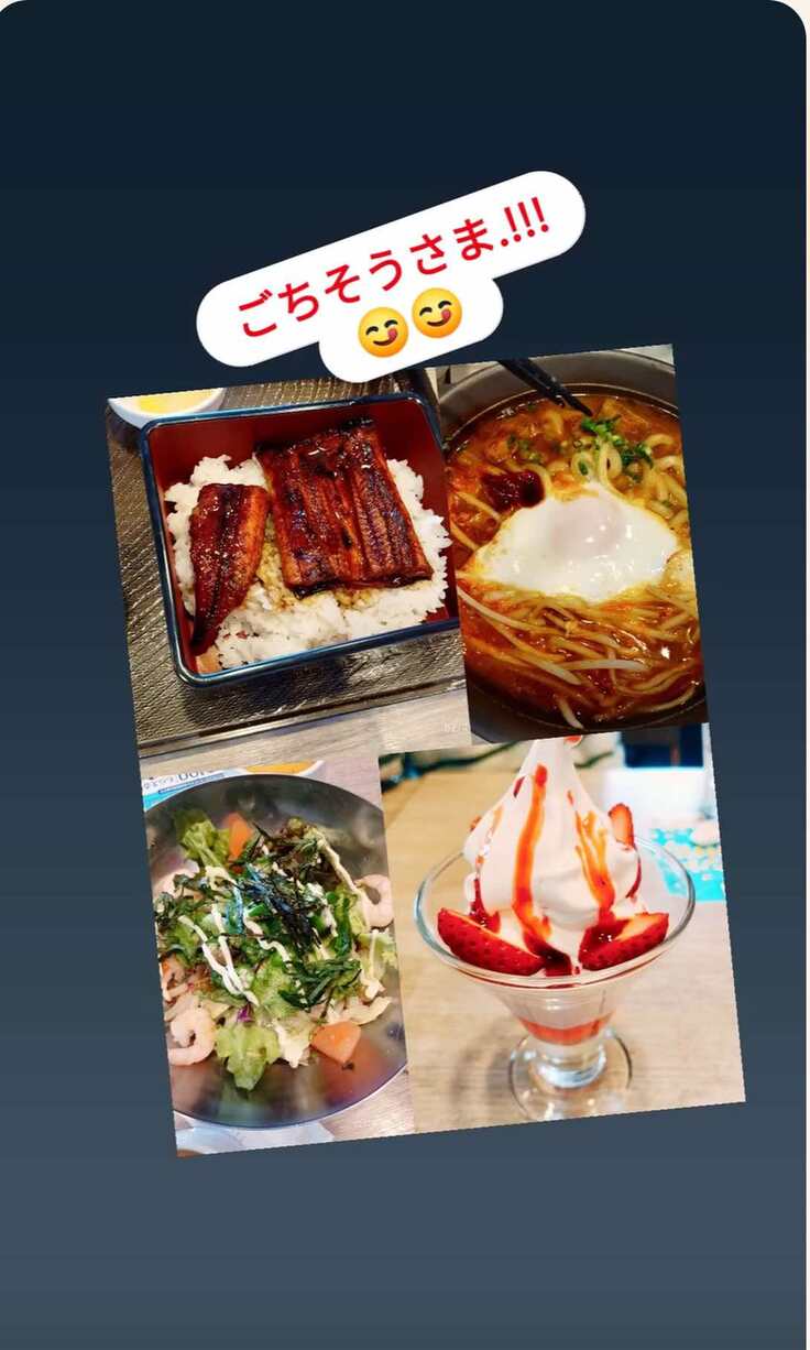 日本の食べ物が美味しすぎて一人で全部食べたそう