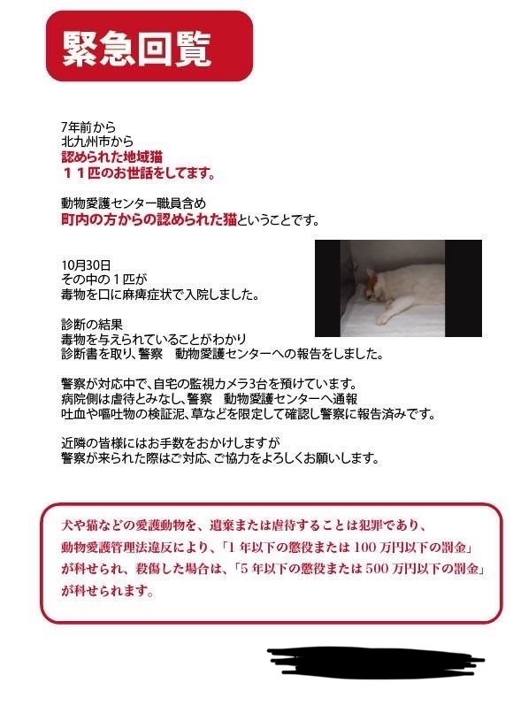 事件についての回覧板の写真