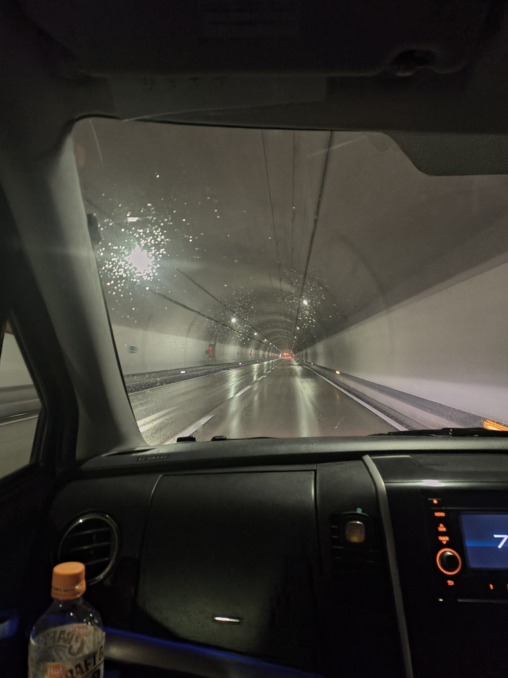 夜のお世話へ片道40分