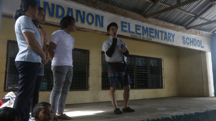 学校での説明の様子