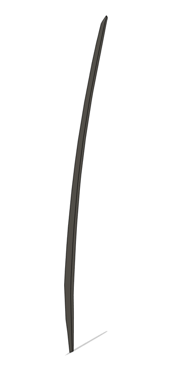 再現した日本刀の3次元形状