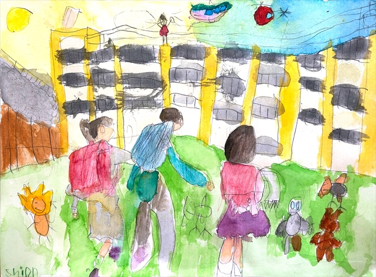 「 学校へ急げ!!!!! 」