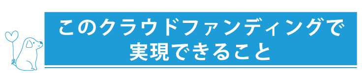 このクラファンで実現できること