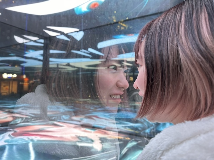    落合先生の無限の鏡は鼻先がつくぐらい近づくと没入感があるね！