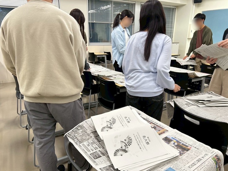 チラシの準備の様子