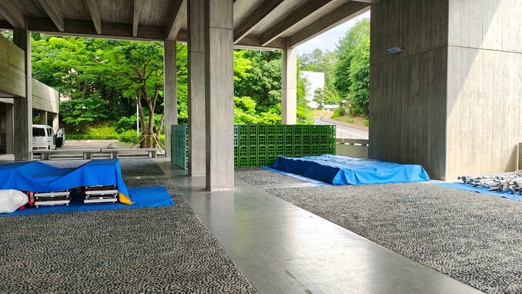 豊田講堂の集積所の様子