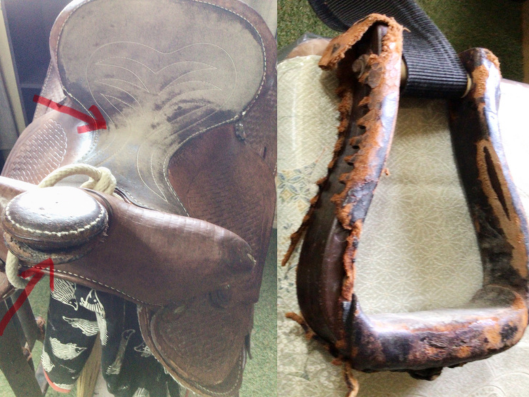 鞍と鎧のいたみ