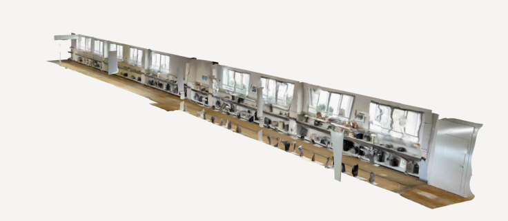 千葉盲学校2階廊下