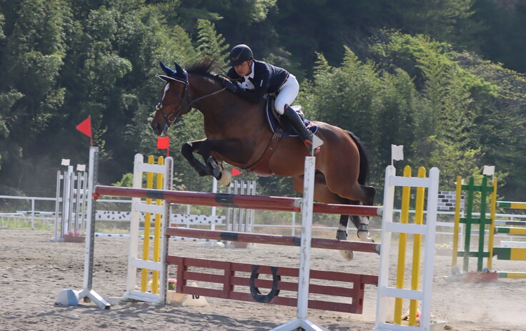 130㎝の障害を飛ぶカフジデンジャー