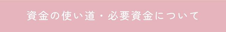 資金の使い道・必要資金について